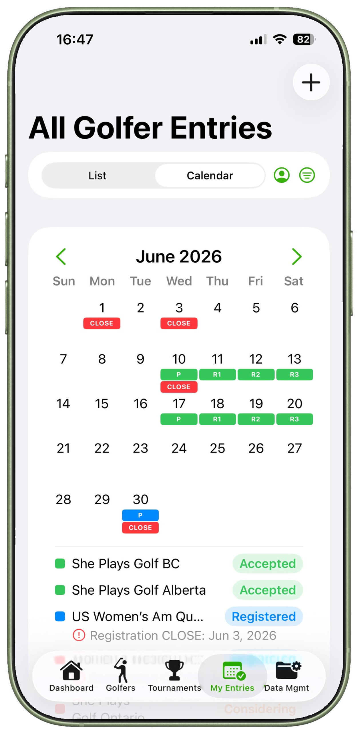 iphone 17 entry calendar view