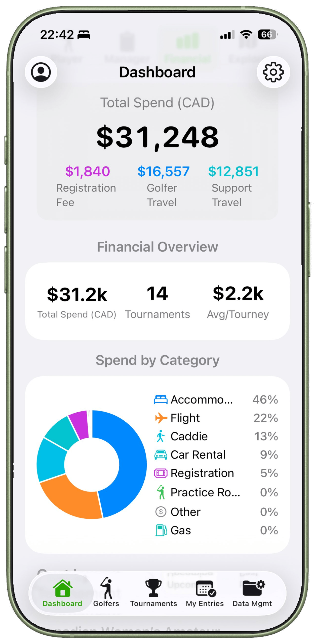 iphone 17 sage financial dashboard