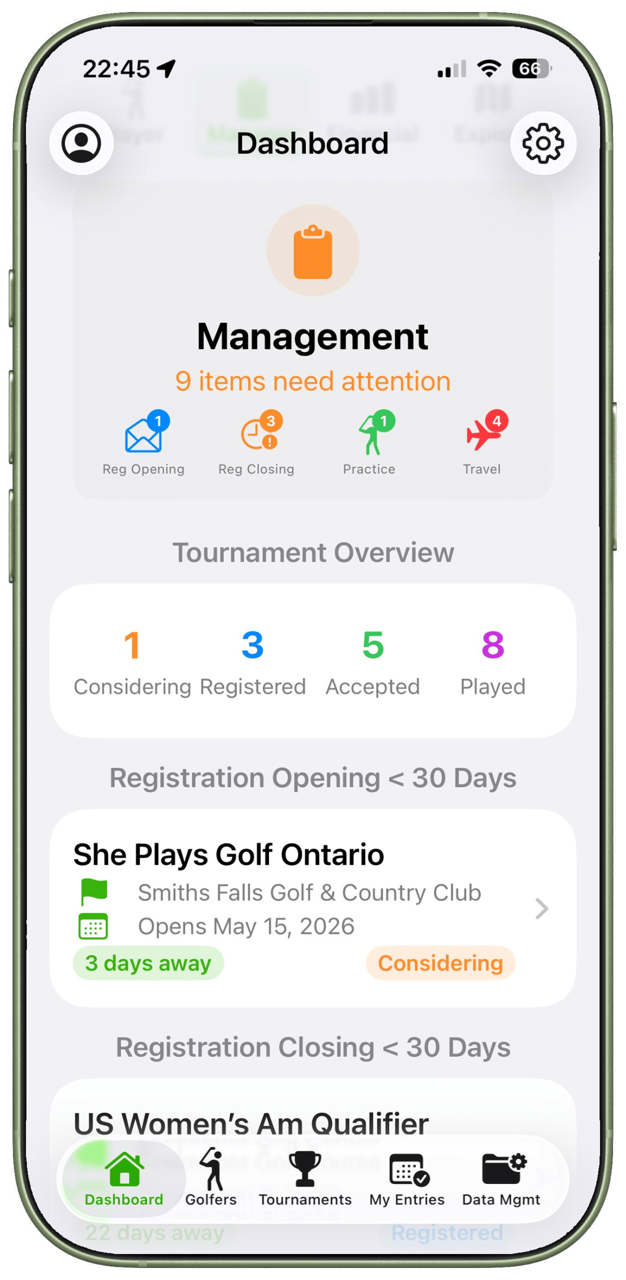 iphone 17 sage manager dashboard